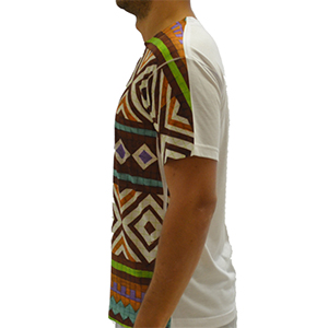 Single-sided (e.g., front or back only) dye-sublimation prints will show the bare garment color on the non-printed side. Single-sided (e.g., front or back only) dye-sublimation prints will show the bare garment color on the non-printed side.